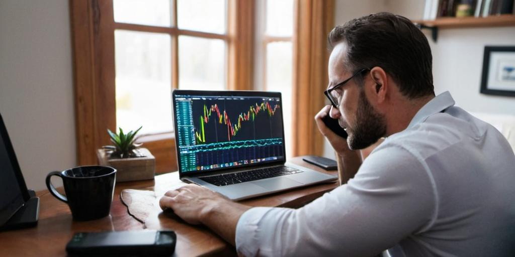 Man trading on the forex market